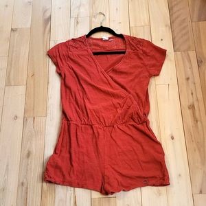 Roxy rust romper women's XS